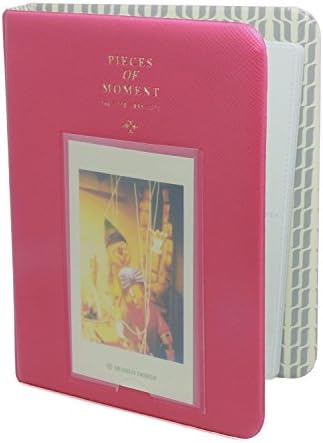 WISAGI Fuji Instax Mini Photo Album--Pieces of Moment Book Album for Films of Instax Mini 7s 70 8 8+ 25 50s 90/ Pringo 231/ Fujifilm Instax SP-1/ Polaroid PIC-300P/ Polaroid Z2300 (64 Photos, Rose)