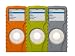 XtremeMac TuffWrap for iPod Nano (3 Pack) - Grey, Lime & Orange