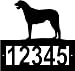 Custom Crafted IRISH WOLFHOUND Steel Address Sign