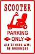 SCOOTER PARKING sign * street motorcycle