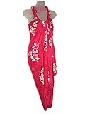 HAWAIIAN HIBISCUS BATIK PLUS SIZE PINK SARONG