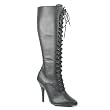 Pleaser Boots Women's SEDUCE-2020 5" Lace-Up Knee Boot Side Zip Available in 5 Colors