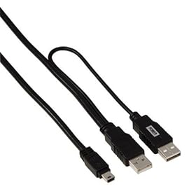 Hama USB Y-cable to mini USB, 5-pin 1m