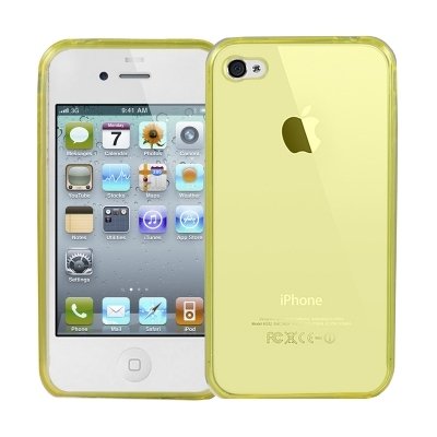 Logotrans Neon Series Silikon Schutzh&uuml;lle f&uuml;r Apple iPhone 4 gelb