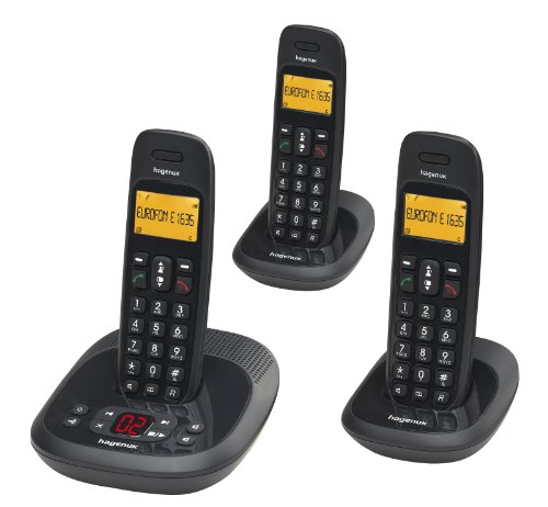 Hagenuk Eurofon E1635 Schnurlos Telefone Anrufbeantworter (2 Mobilteile) Preisvergleich