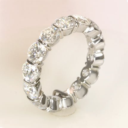5.84 ct Round Diamond Eternity style Wedding 