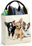 Chihuahua Puppies (Dog) - Canvas Totes