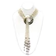 HinsonGayle "Cleopatra" White Pearl Six-Strand Lariat Necklace 35 Inches