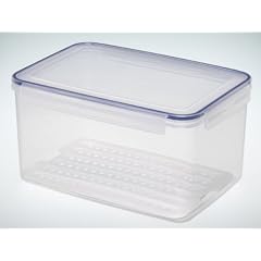 Emsa 502237 CLIP & CLOSE Frischhaltedose, eckig 8,3 L mit Abtropfeinsatz