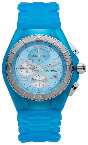 TechnoMarine Unisex 108005 Cruise Chrono Steel-Plated Turquoise Polyurethane Watch