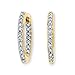 14K Yellow Gold 1/2 ct. Diamond ''In and Out'' Hoop Earrings