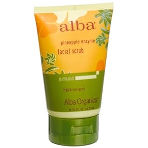 Alba Botanica Pineapple Enzyme Facial Scrub, 4-Ounce Tube (Pack of 2)