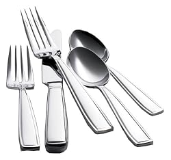 Waterford Glenridge 18/10 Stainless Steel 65-Piece Flatware Set, Service for 12 with 5-Piece Hostess Set, Complete with a Waterford Flatware Chest. Distributed by Reed & Barton