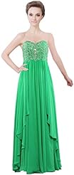 2015 Sweetheart Chiffon Beaded Prom Dress 