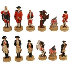 Large Revolutionary War Theme Chess Set