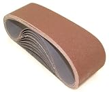 Aluminum Oxide Sanding Belts, 3 by 24, 40 Grit, Pack of 10.