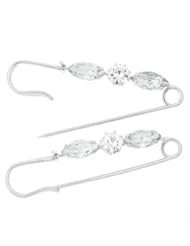 Art and Craft Supply: 5 Pcs Brooches Findings Silver Tone Clear Acrylic Rhinestone 6.5 Cm - Books & More 4 Less