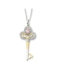 Sterling Silver October Birthstone Key Sentimental Expressions Necklace