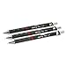 rOtring S0801310 Tikky Mechanical Pencil, Black Barrel, 3-Piece Set
