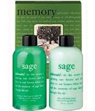 philosophy - memory: sage duo - scented shampoo, shower gel and bubble bath and ultra-rich body lotion set