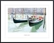 Art Poster Metal Framed Print - Gondolas - Artist: Jan Lens- Poster Size: 23 X 31