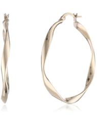 Duragold 14k Yellow Gold Polished Twisted Hoop Earrings