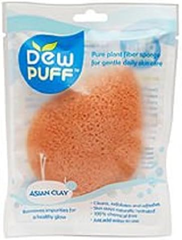 DEW PUFF Pure Plant Fiber Sponge, Asian Clay 1 ea