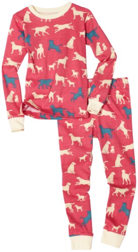 Hatley Girls 2-6x Pink Labs Polo Pajama Set, Blush, 4T