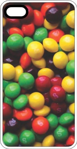 Skittle Candy Catch the Rainbow White Rubber Case for Apple iPhone 5c