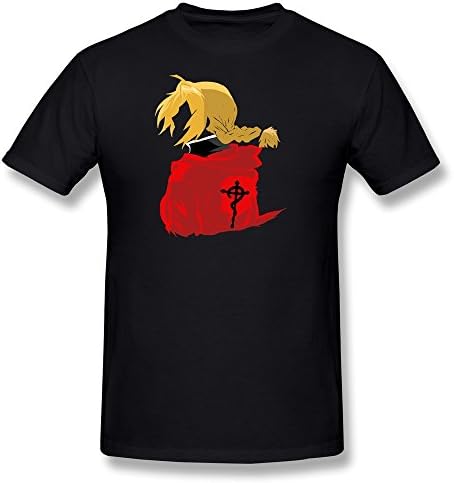 LongRVEA Men's Fullmetal Alchemist: Brotherhood T Shirt X-Large Black