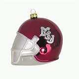 Mississippi State Bulldogs NCAA Glass Football Helmet Ornament (3)