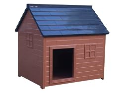 New Age Pet COL001M All-Weather Insulated Dog House, Colonial, Medium, for Pets up to 65 Pounds