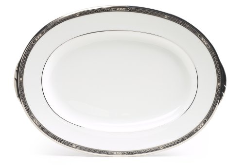 Noritake Chatelaine Platinum Oval Platter, 14-inches
