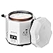 DCIGNA 1.2L Mini Rice Cooker, Electric Lunch Box, Travel Rice Cooker Small, Removable Non-stick Pot, Keep Warm Function, Suitable For 1-2 People - For Cooking Soup, Rice, Stews, Grains & Oatmeal (White)