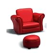 Red Kids Rocking Chair with Ottoman By Coaster Furniture