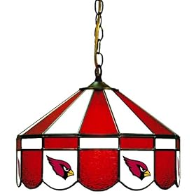 Imperial Arizona Cardinals Licensed 16-Inch Diameter Stained Glass Pub Light