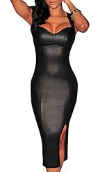 Sexy Sleeveless Open-Back Slit Stretchy Polyester/Spandex Bodycon Dress/Jumpsuit 