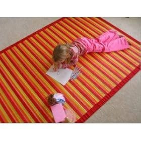 Anji Mountain Bamboo Rug Co. Contemporary Rainbow Bamboo Rug 7' x 10' by Anji Mountain