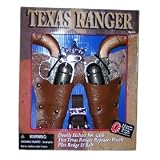 Texas Ranger Double Holster Toy Cap Gun Set (includes badge and belt)