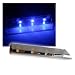 6er SET LED Glasbodenbeleuchtung 66mm blau