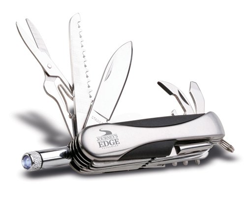 Arizona Knife Couteau Multi-fonctions 2012 - Acier inox 440 - Lampe LED integre - Housse de transport Nylon - #210910