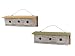 Set of 2 Long Rustic Spring in Bloom Green & Yellow Wooden Birdhouses 18"
