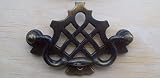 IRONMONGERY WORLDﾂｮ ANTIQUE BRASS FANCY ORNATE DRAWER CUPBOARD CABINET LATTICE RING PULL HANDLE by I