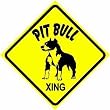 PIT BULL CROSSING sign * st dog protection