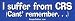 I suffer from CRS. I can't remember . . . - Refrigerator Magnets 7x2 in