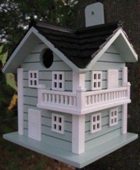 Surf City Beach House Birdhouse Blue