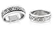 Unisex Oxidized Spinner Ring Band Sterling Silver