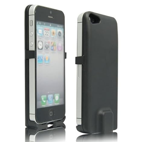iPhone 5 アイフォン バッテリー 内蔵 ケース 2800mAh 黒