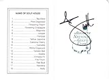 Adam Scott autographed Augusta National Masters scorecard