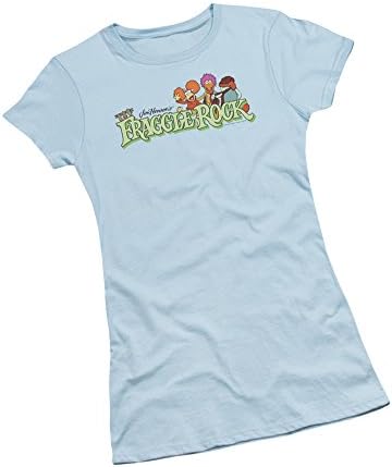 TV Show Logo &amp; Friends -- Fraggle Rock Crop Sleeve Fitted Juniors T-Shirt, Medium